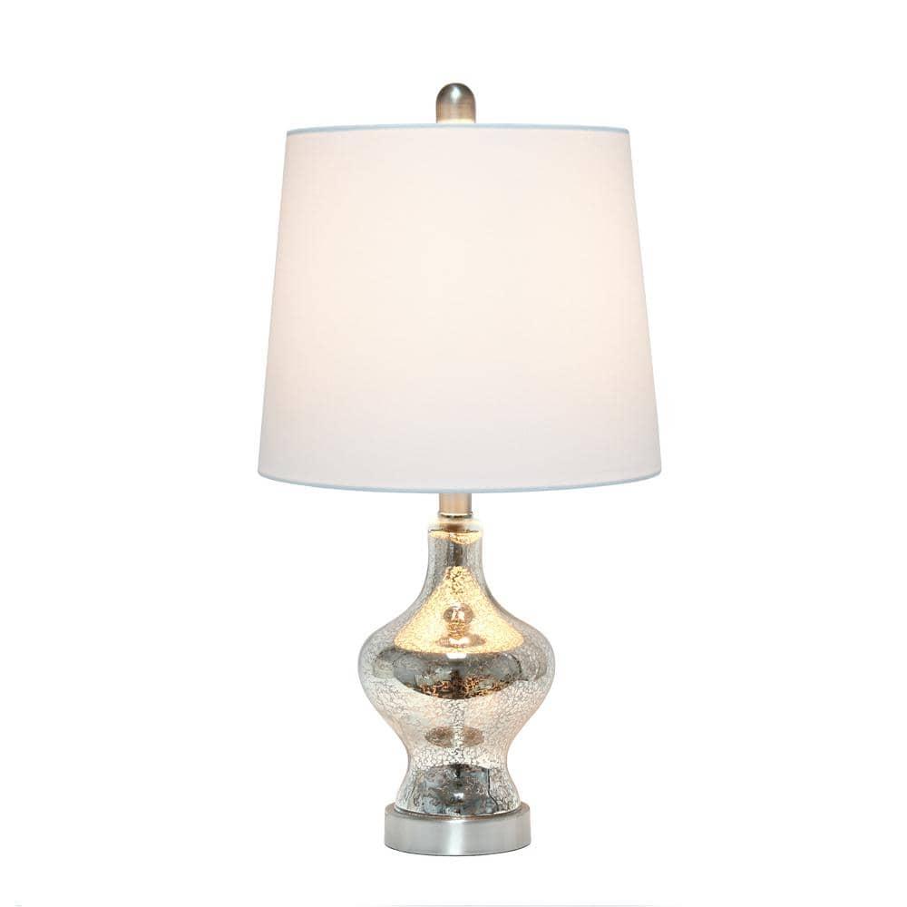 Elegant Designs Modern Glass Gourd Shaped Table Lamp - Mercury