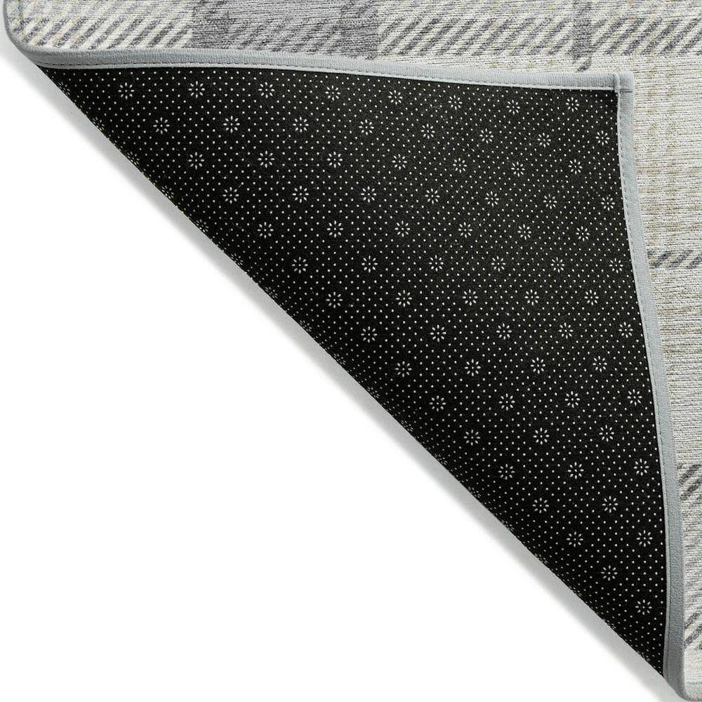Machine Washable Indoor/Outdoor Chayden ACN1052 Silver Rug