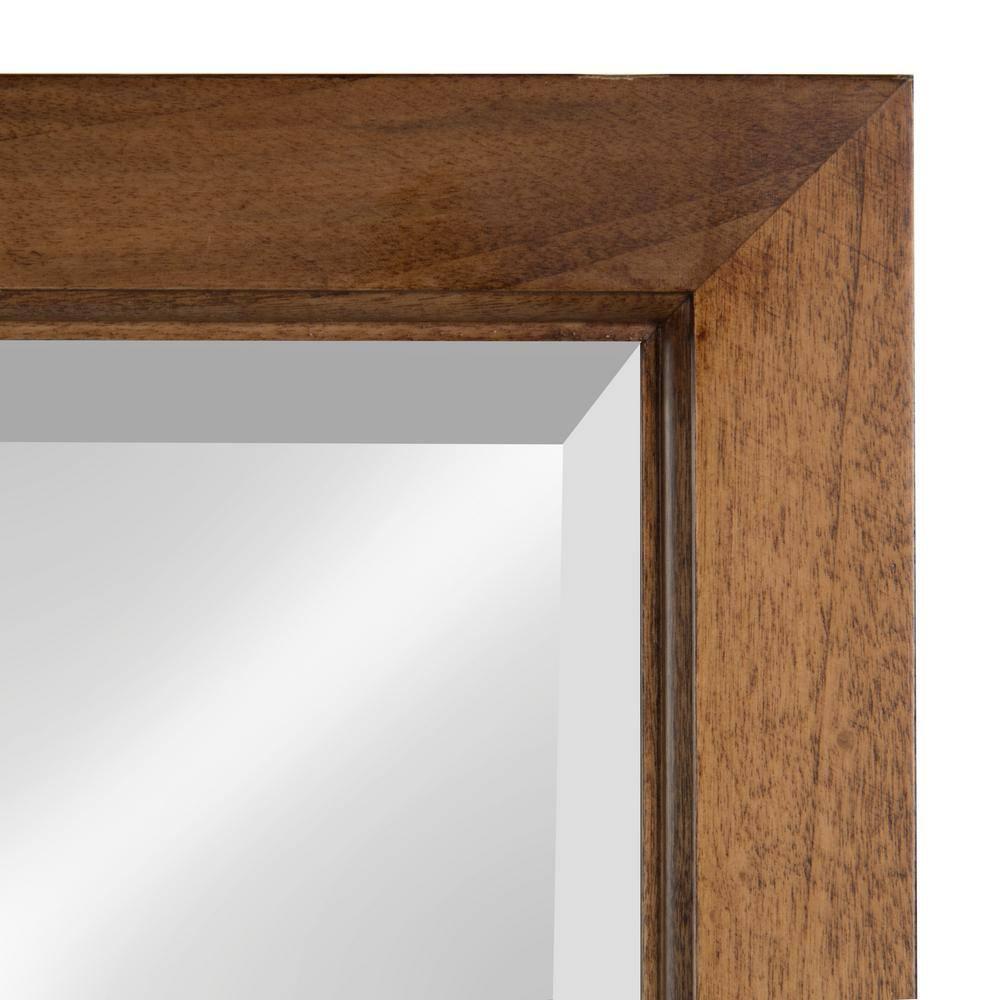 26" x 32" Hogan Windowpane Framed Wall Mirror Natural - Kate and Laurel