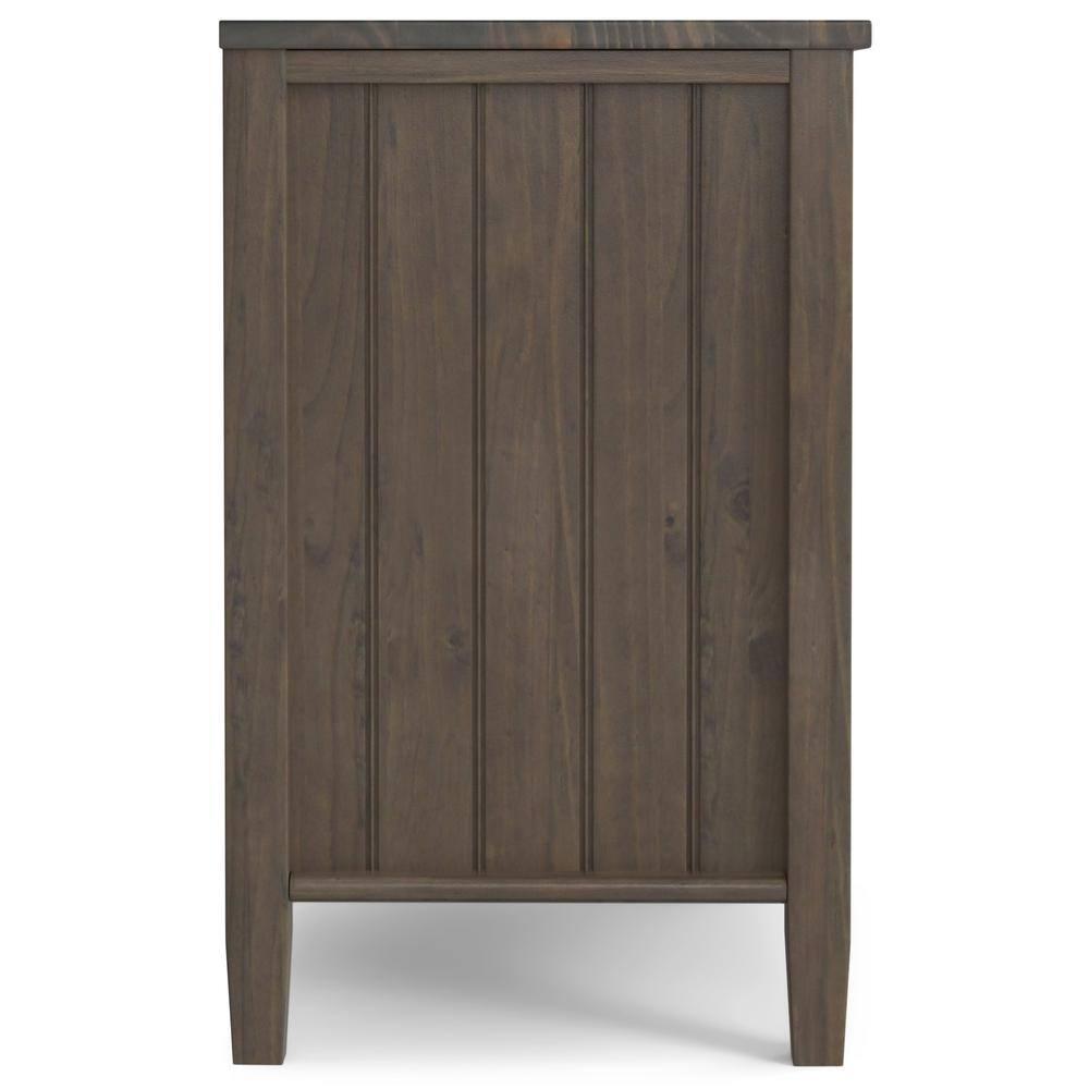 Lev SOLID WOOD 24" Wide Transitional Bedside Nightstand Table in Smoky Brown