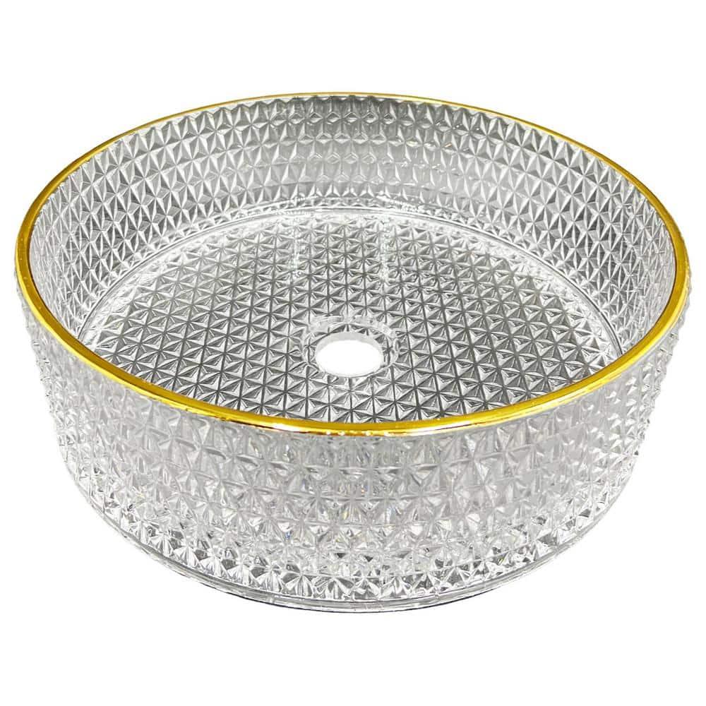 Scotch 16" Glass Circular Bathroom Vessel Sink - Timeless Collection