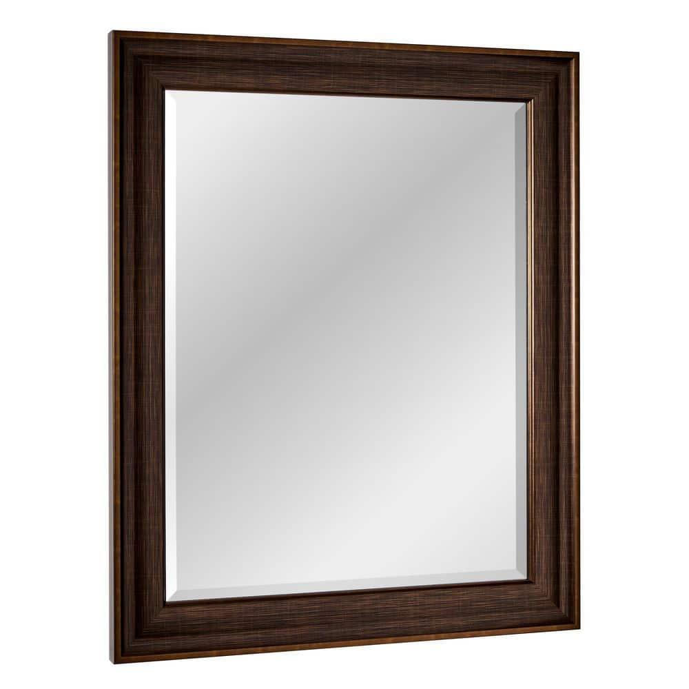 Head West Oil rubbed Bronze Framed Beveled Accent Wall Vanity Mirror - 28 x 34