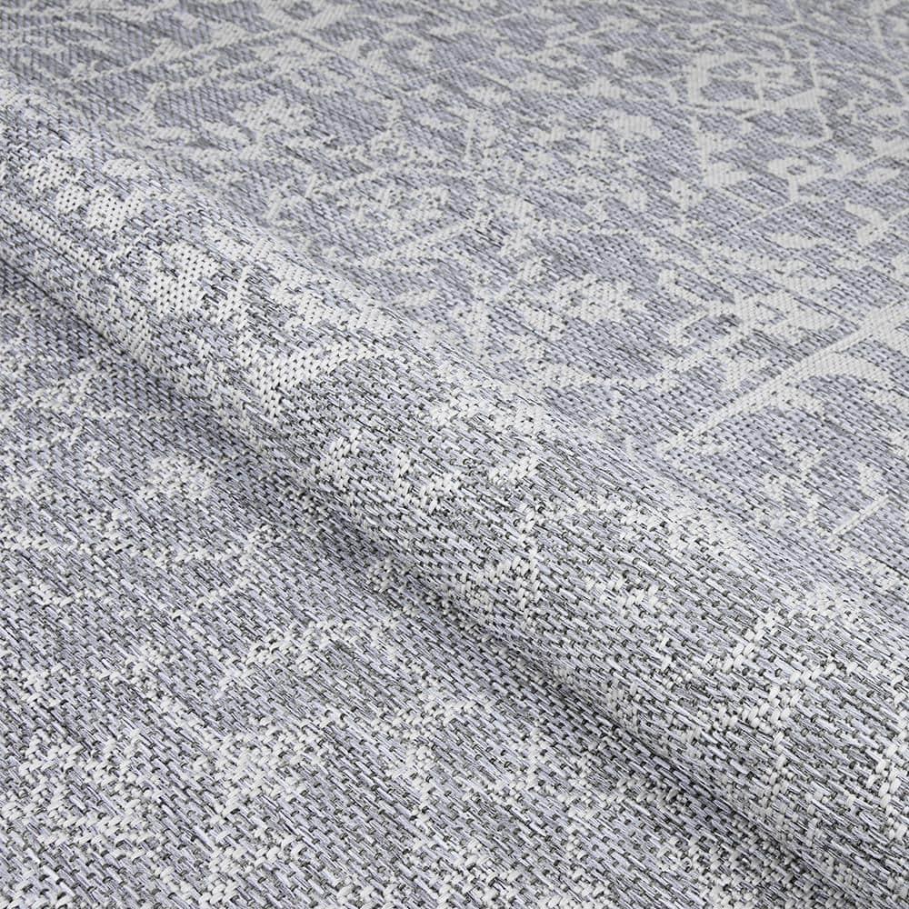 Couristan Monte Carlo Palmette Indoor/Outdoor Area Rug, 5'3" x 7'6", Grey-Ivory