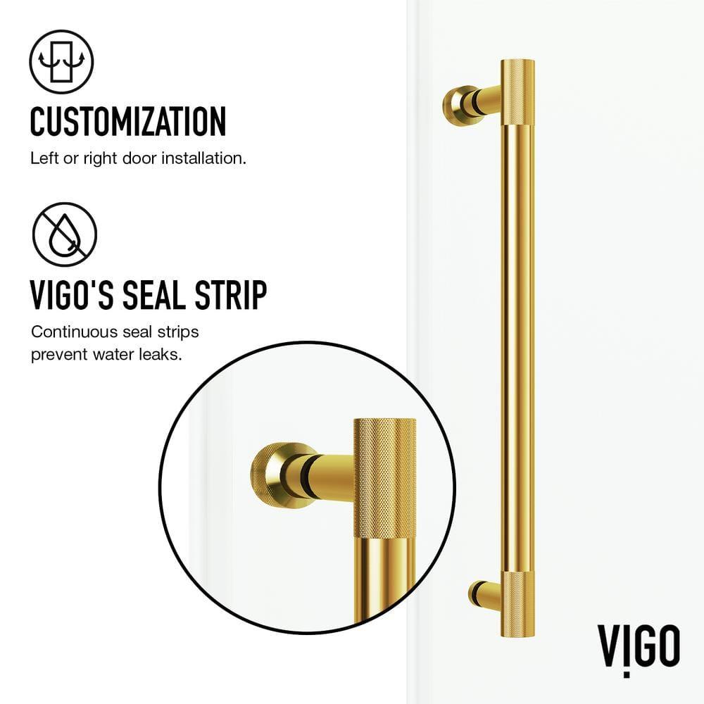 Cass 56-60" W x 66" H Sliding Frameless Tub Door with 3/8" Clear Glass