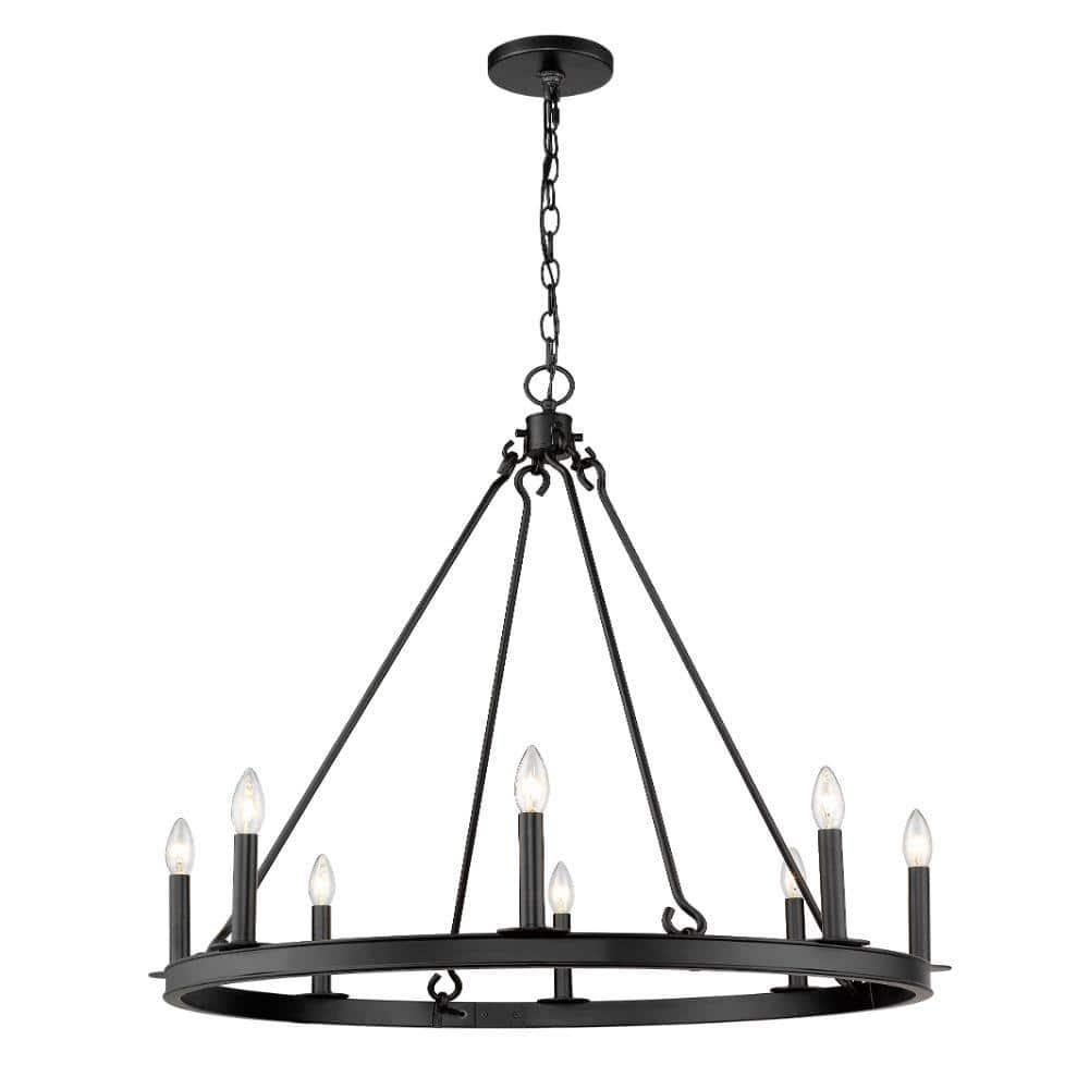 Z-Lite Barclay 8 - Light Chandelier in  Matte Black
