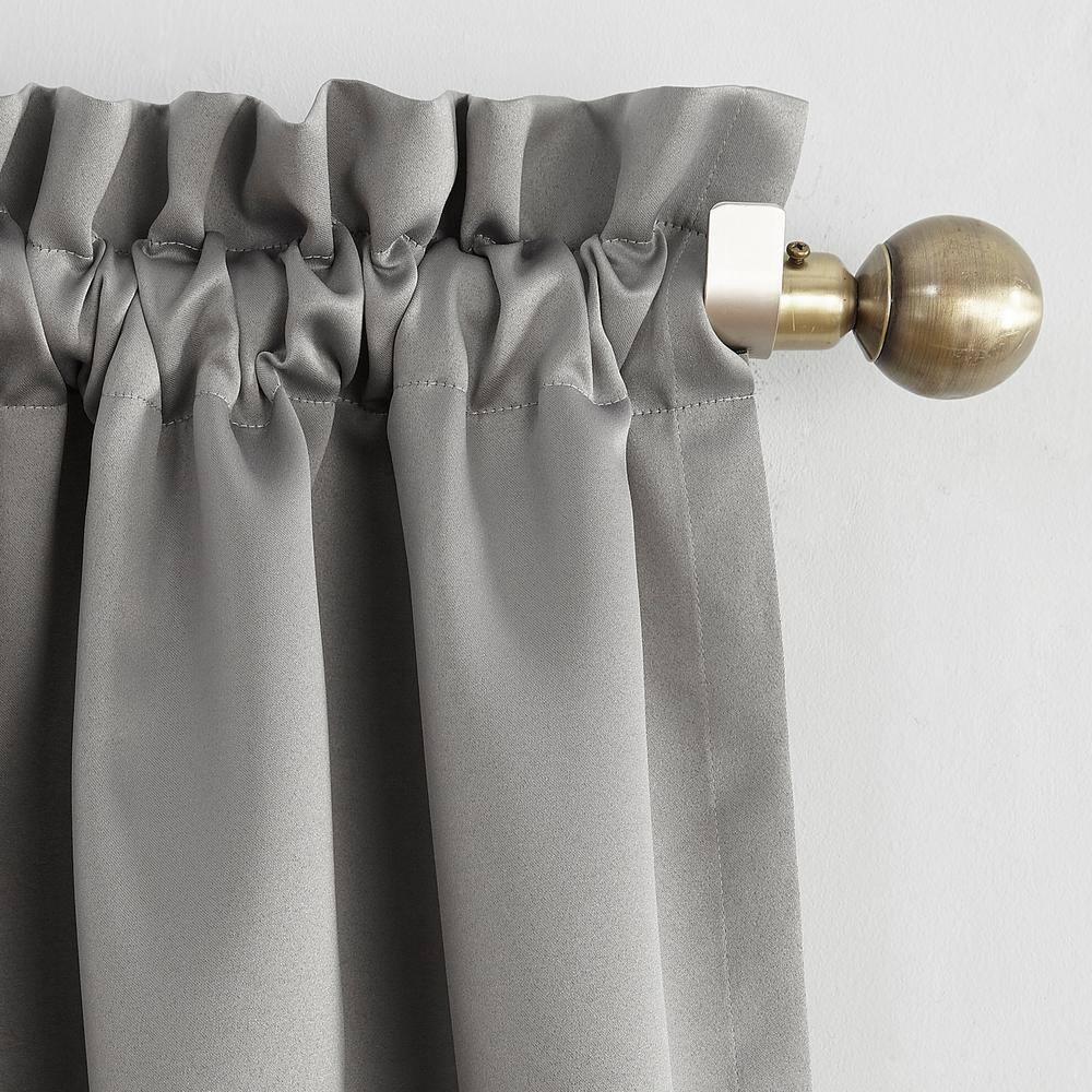 40"x84" Sun Zero Blackout Kenneth Energy Saving Rod Pocket Curtain Panel Gray: Thermal Insulated, Noise Reduction