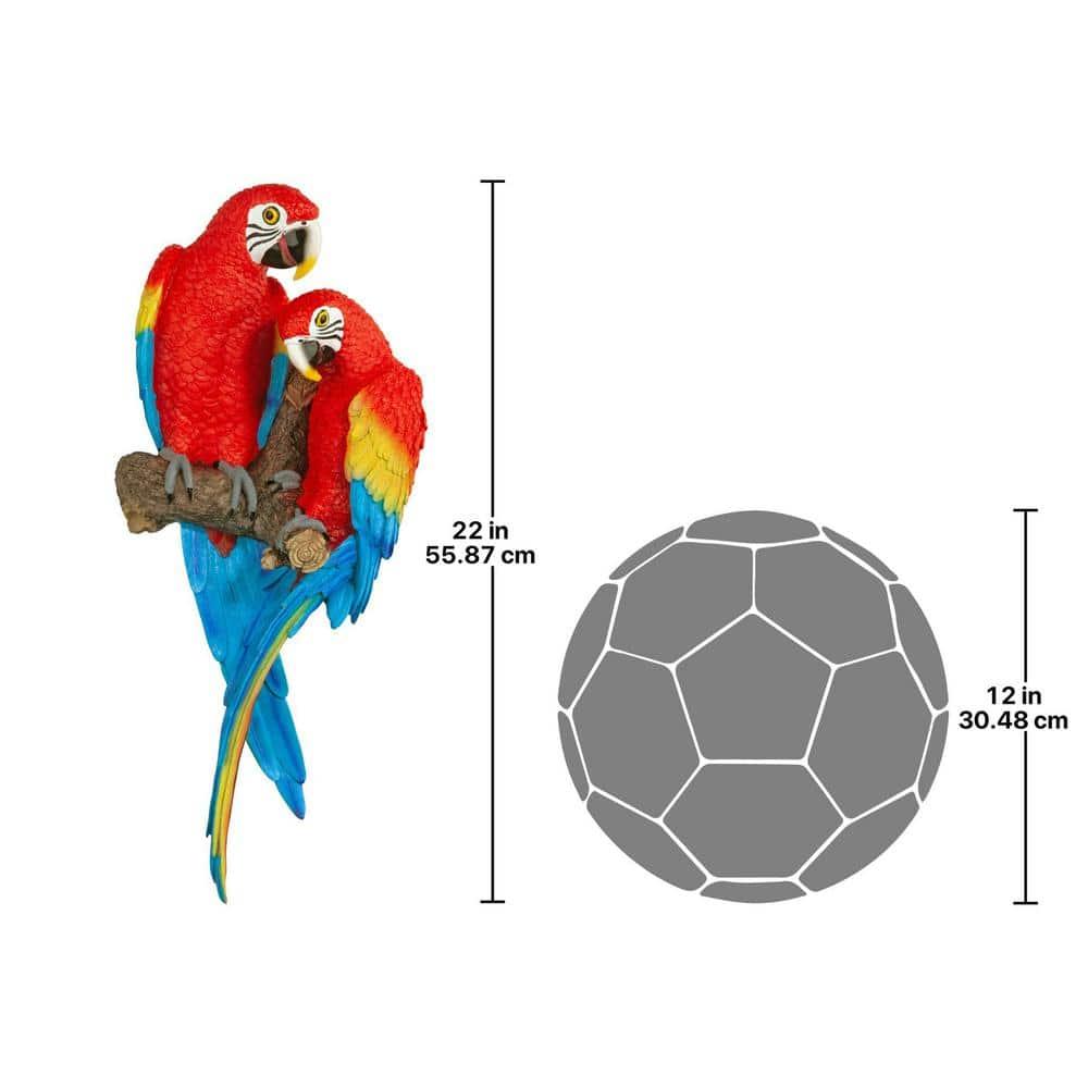 Design Toscano Tropical Scarlet Macaws Wall Sculpture