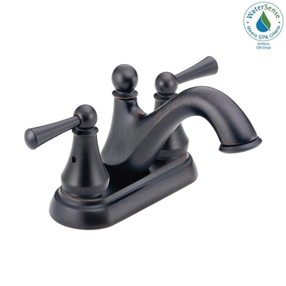 Haywood Centerset Bathroom Faucet with Drain Assembly, 2-handle Bathroom Sink Faucet