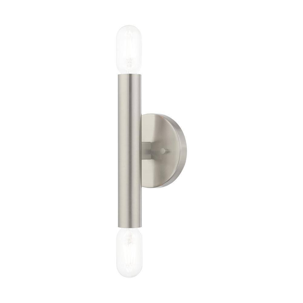 Livex Lighting Copenhagen 2 - Light Wall Light in  Brushed Nickel