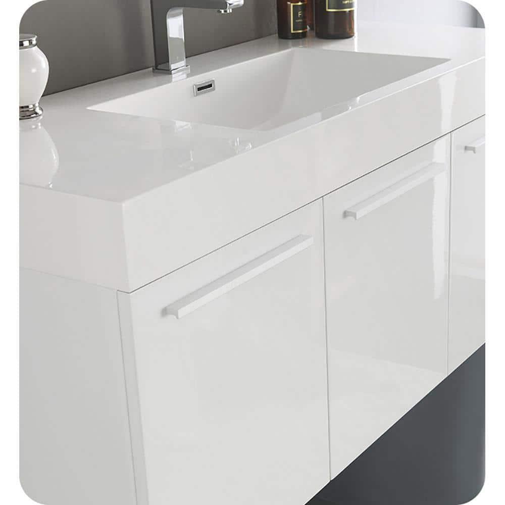 Vista 47" Wall-Mounted Single Sink Bathroom Vanity Set