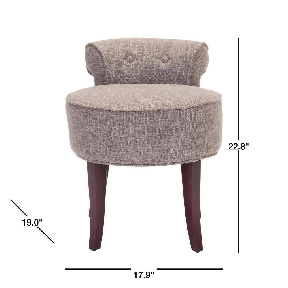 Georgia Vanity Stool - Stone - Safavieh