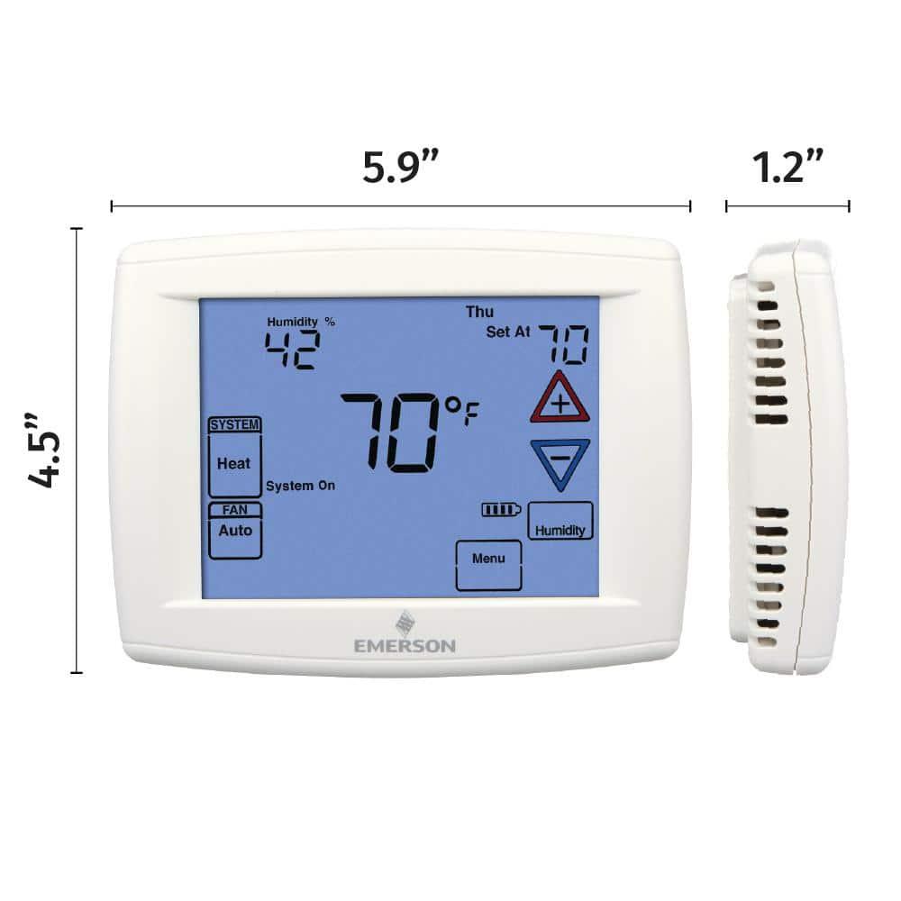 Emerson 1F95-1291 7-Day Touchscreen Thermostat with Humidity Control
