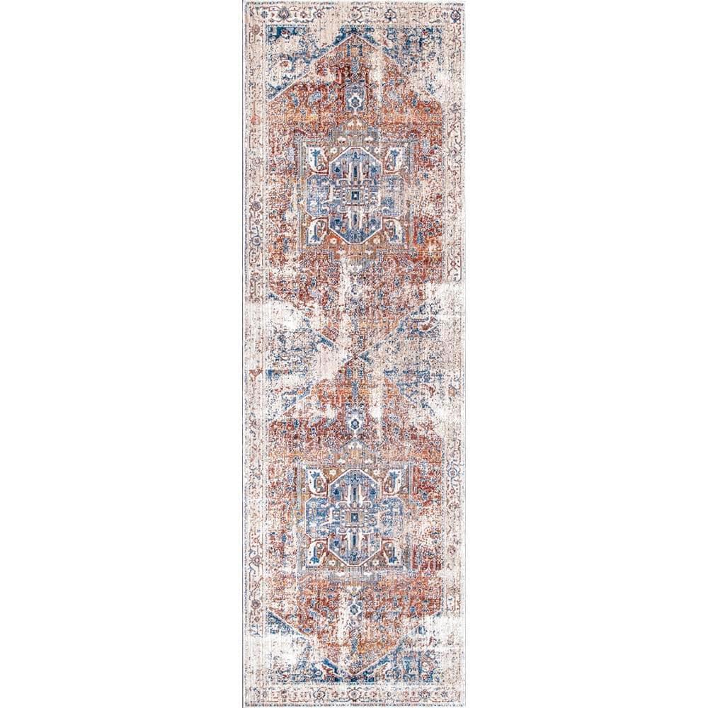 Nuloom Harriet Oriental/Persian 2x6 Runner Indoor Area Rug for Living Room Bedroom Dining Room Entryway Hallway Kitchen, Ivory/Multicolor
