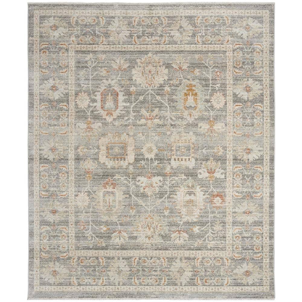 Nourison Traditional Home Vintage Indoor Area Rug Grey 7'10" x 10'1"