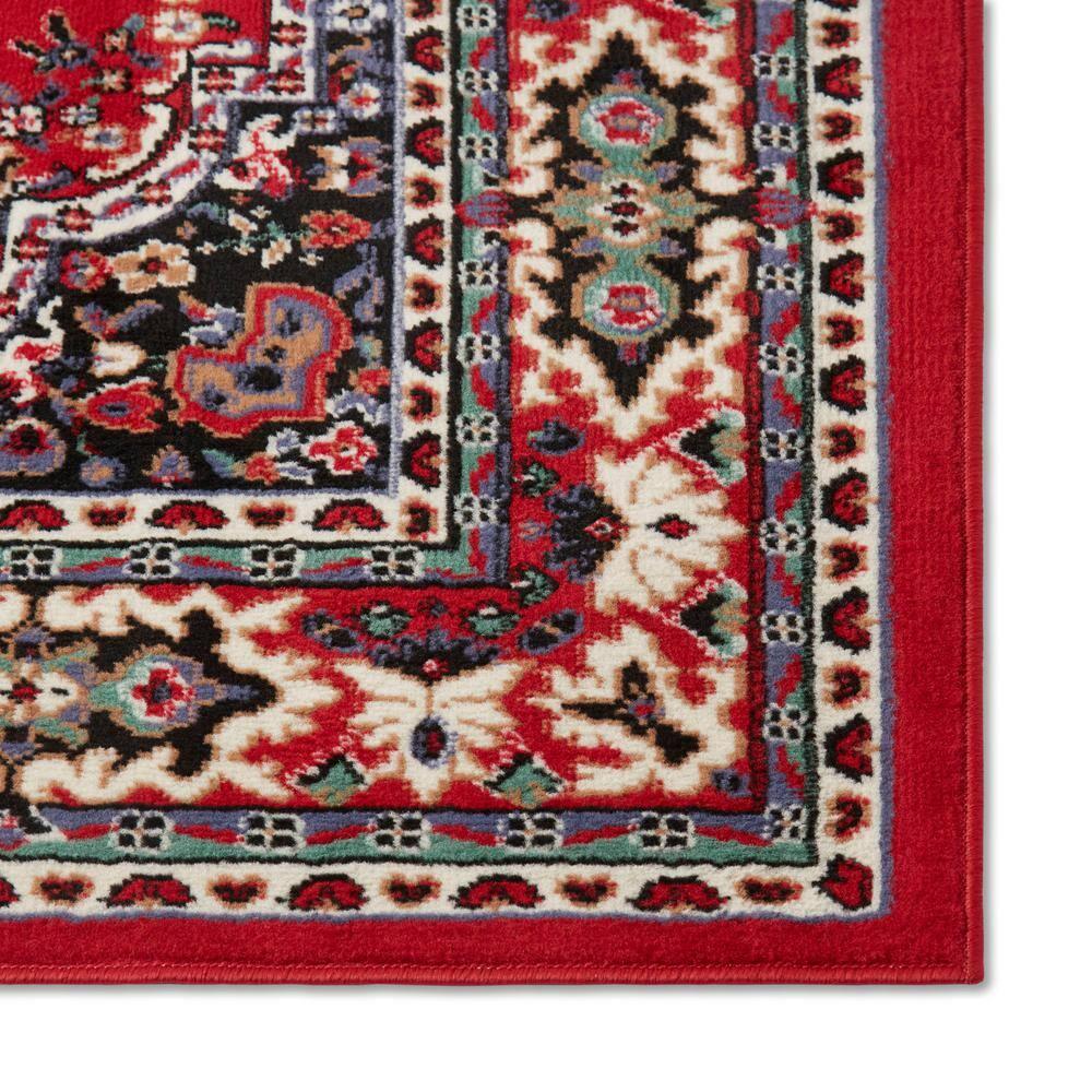Home Dynamix Premium Sakarya Traditional Medallion Area Rug, Red/Black, 9'2"x12'5"
