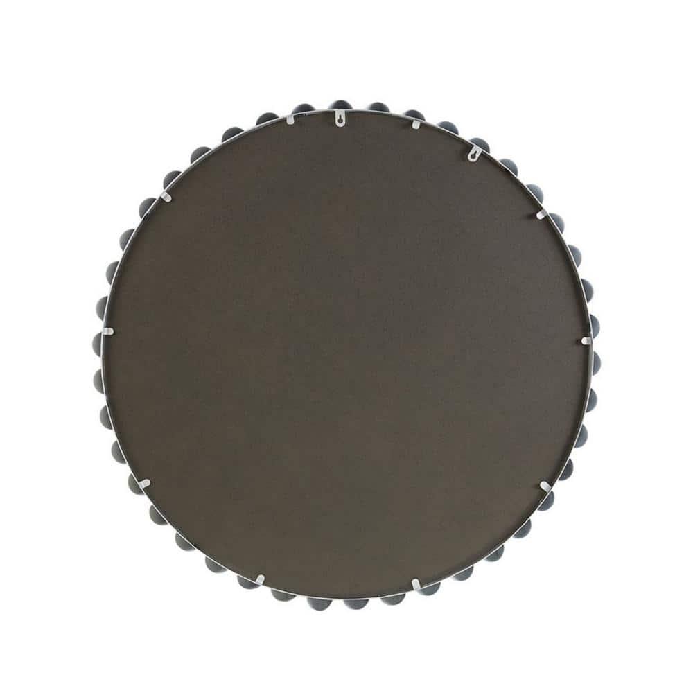 Marlowe Beaded Round Metal Wall Mirror