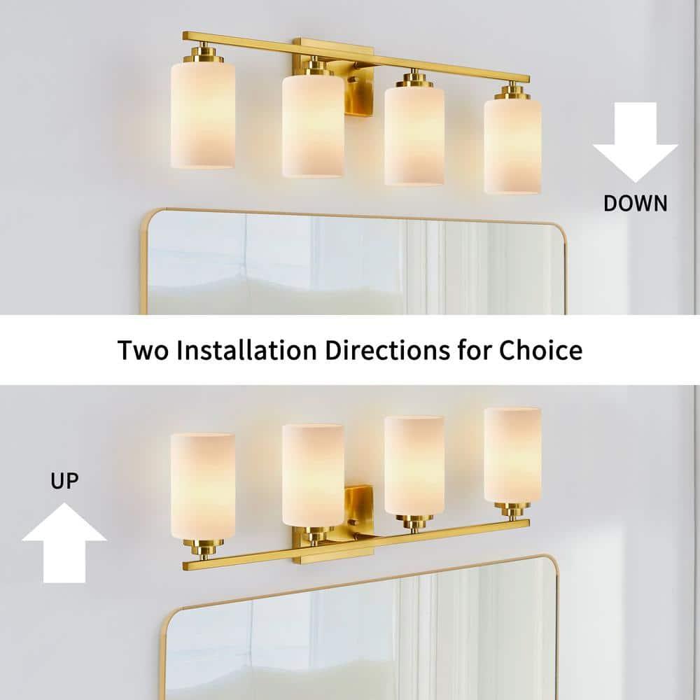 Vanity Light With Frosted White Glass