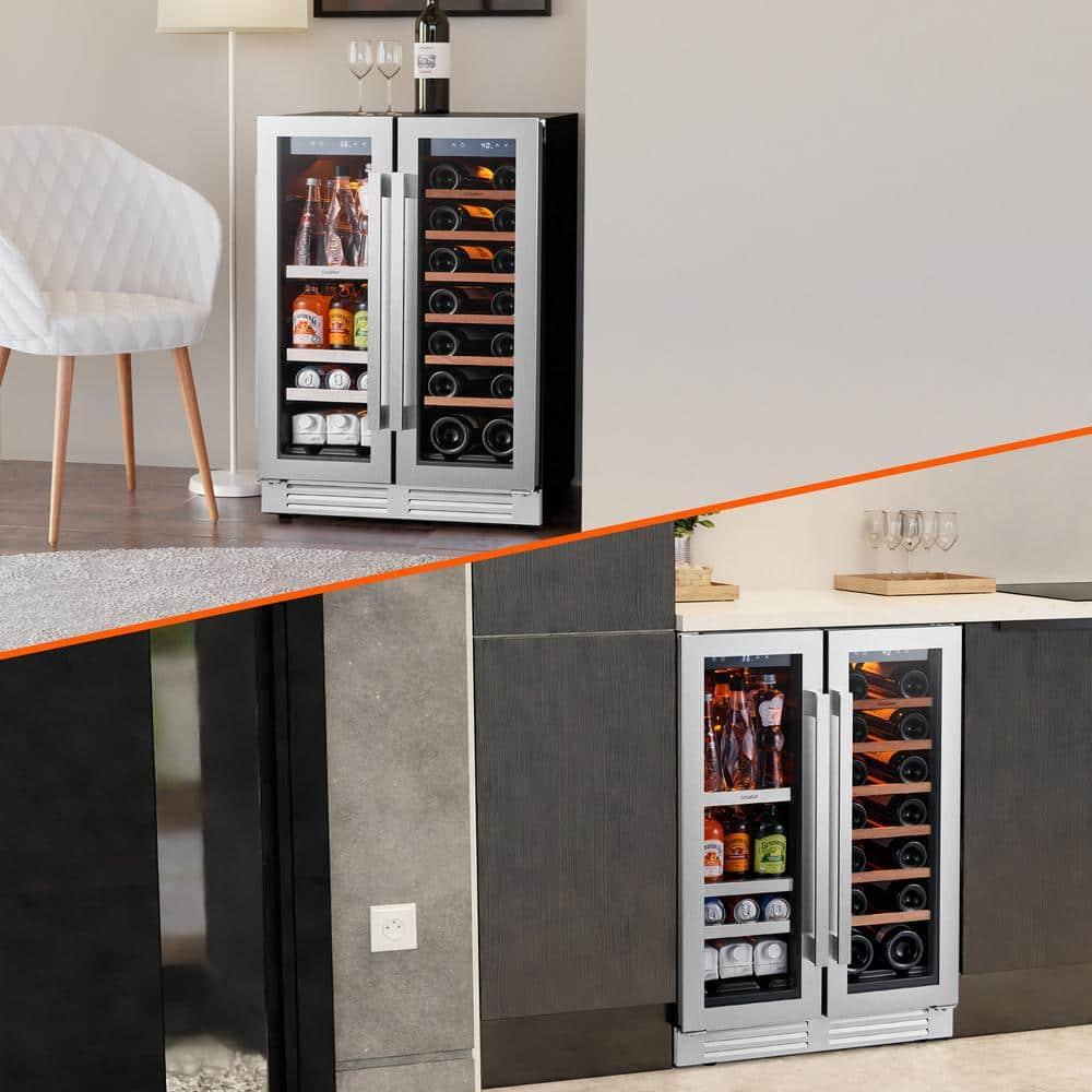 Ca'Lefort 24 Inch Dual Zone Stainless Steel Wine and Beverage Refrigerator