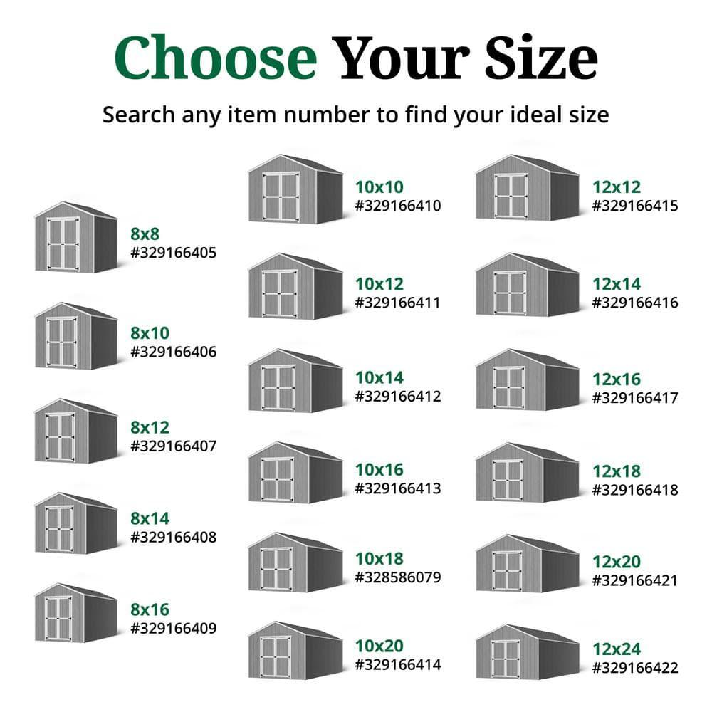 Little Cottage Co. 12x12 Value Gable Shed, Outdoor Wood Storage Do-It-Yourself Precut Kit