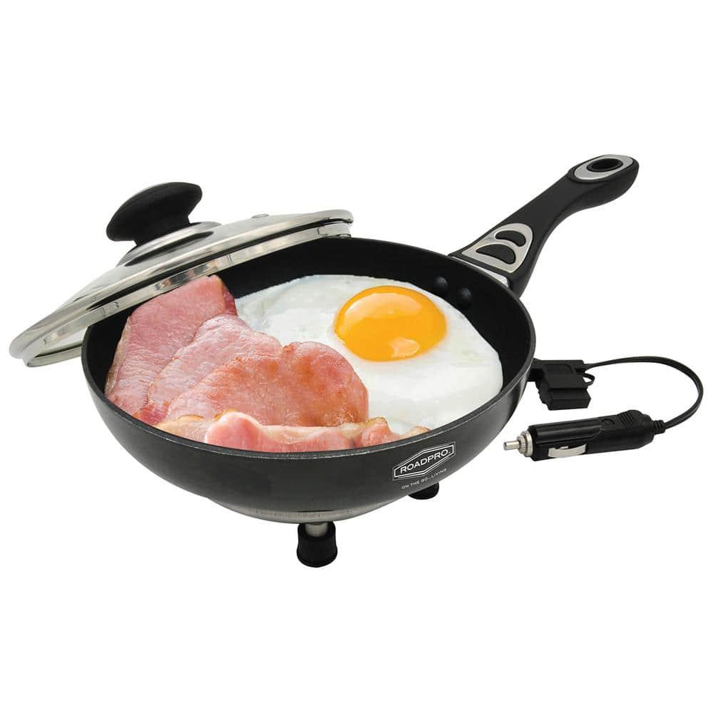 RoadPro 12 Volt Portable Electric Cooking Frying Pan w/ Non-Stick Surfaces