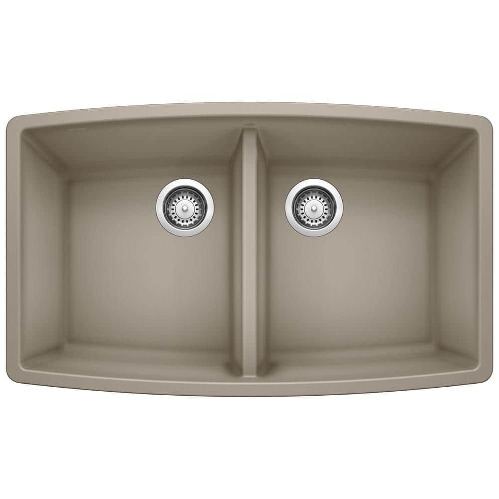 Performa SILGRANIT 33" L x 19" W Double Bowl Undermount Kitchen Sink