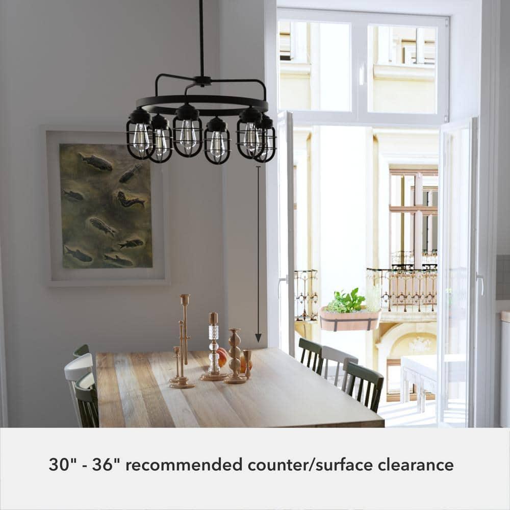 Hunter Fan Starklake 6 - Light Unique / Statement Wagon Wheel Chandelier