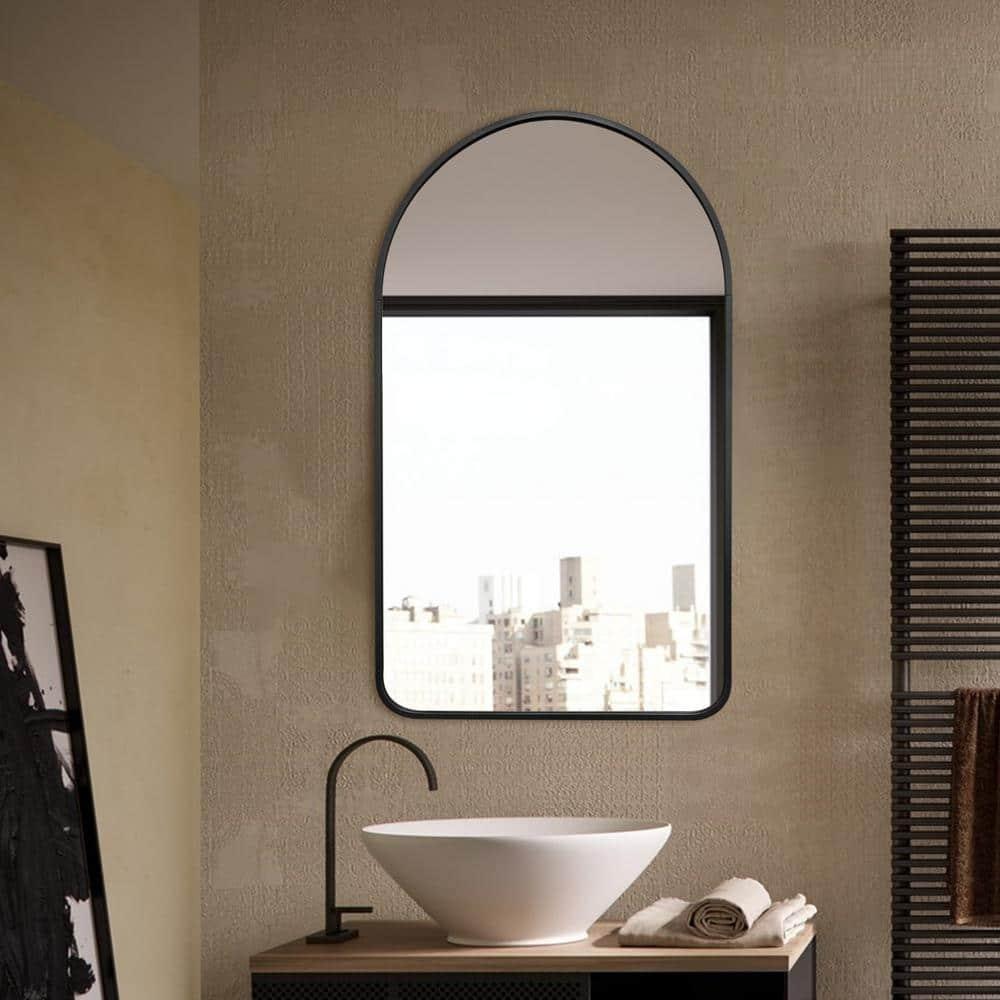 Decor Wonderland B803LK 19.6 x 31.5 in. Rita Black Metal Framed Oval Wall Mirror