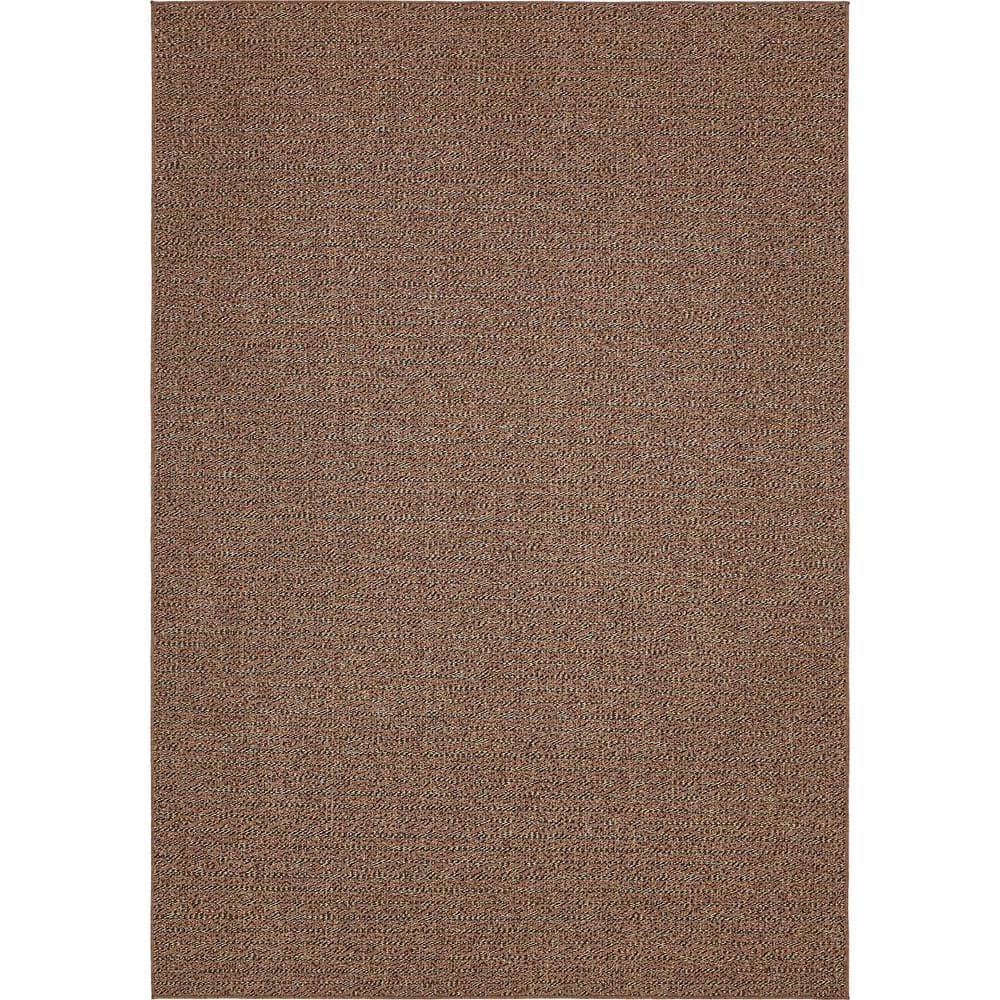 Unique Loom 8' 0 x 11' 4 Brown Outdoor Modern Links Area Rug