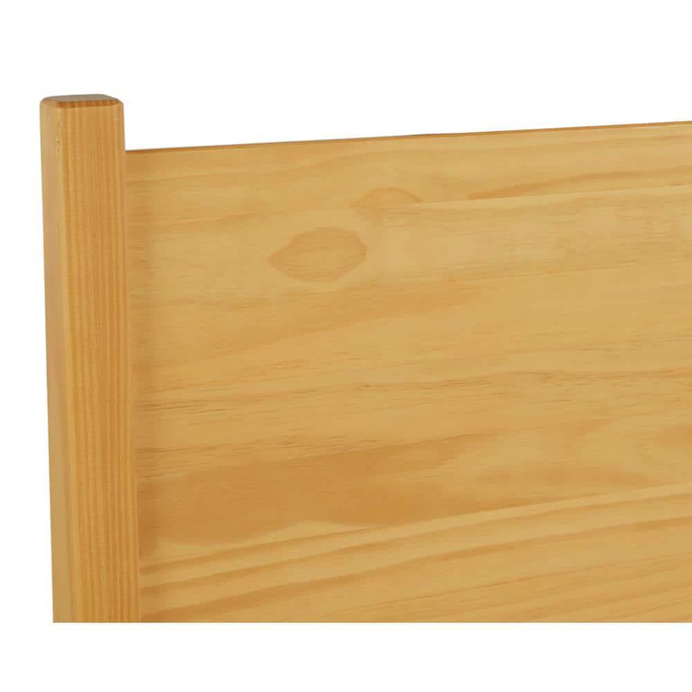 Camaflexi Mid Century Platform Bed Wood Panel Bed Frame with Headboard, Full, Scandinavian Oak