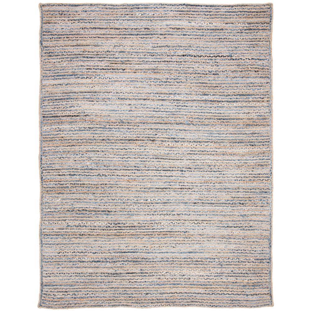 Cape Cod CAP250 Hand Woven Area Rug - Natural/Blue - 8'x10' - Safavieh.