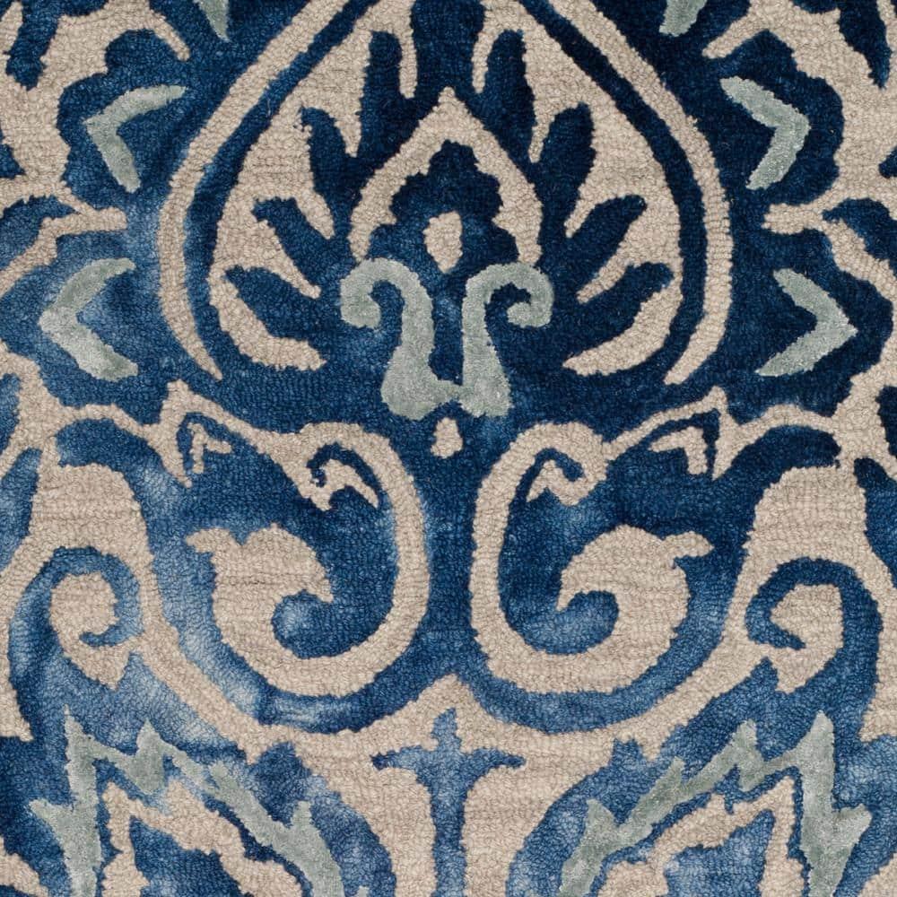Dip Dye DDY511 Hand Tufted Area Rug - Royal Blue/Beige - 3'x5' - Safavieh.