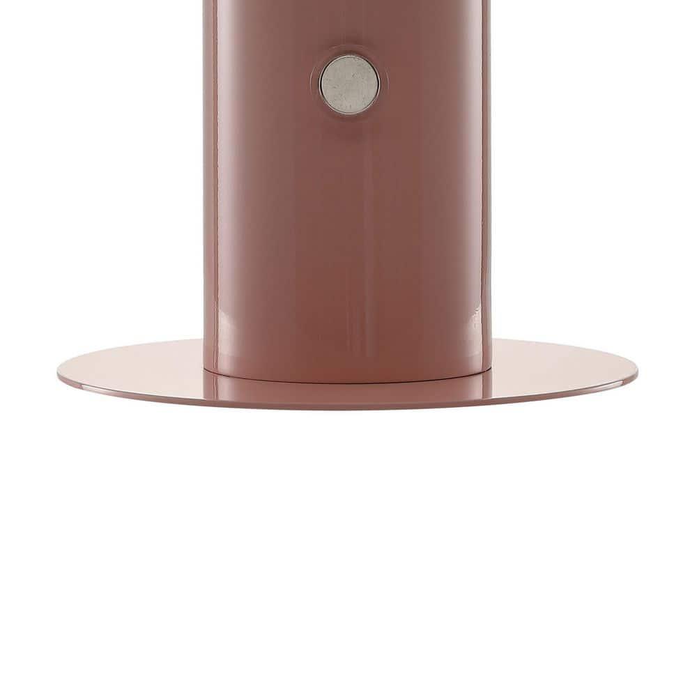 JONATHAN Y JYL7115F Boletus 10.75" Contemporary Bohemian Rechargeable/Cordless Iron Integrated Portable LED Mushroom Table Lamp, Modern, Coastal for living room, dinning room, bedroom, Pink