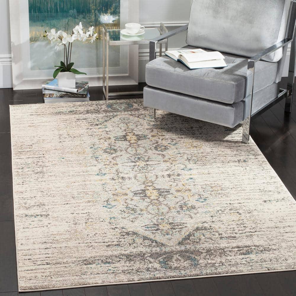 Monaco MNC209 Power Loomed Indoor Area Rug - Grey/Multi - 5'1"x7'7" - Safavieh.
