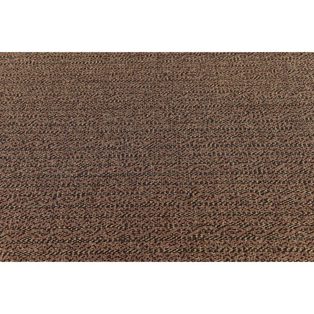 Unique Loom 8' 0 x 11' 4 Brown Outdoor Modern Links Area Rug