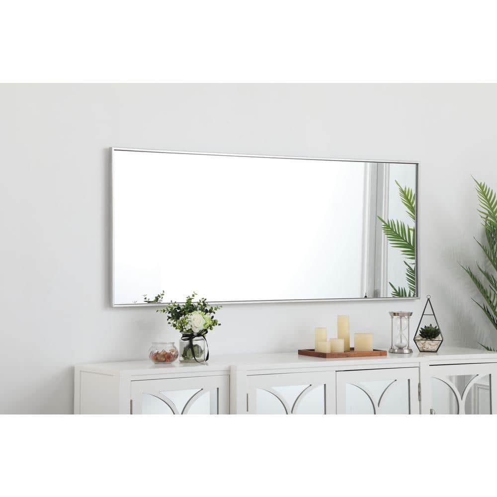 Metal frame rectangle mirror 24 inch in Sliver
