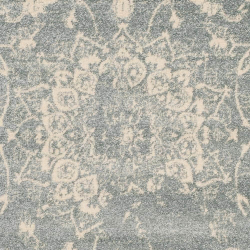 SAFAVIEH Adirondack Zoey Traditional Faded Area Rug, Slate/Ivory, 9' x 12'