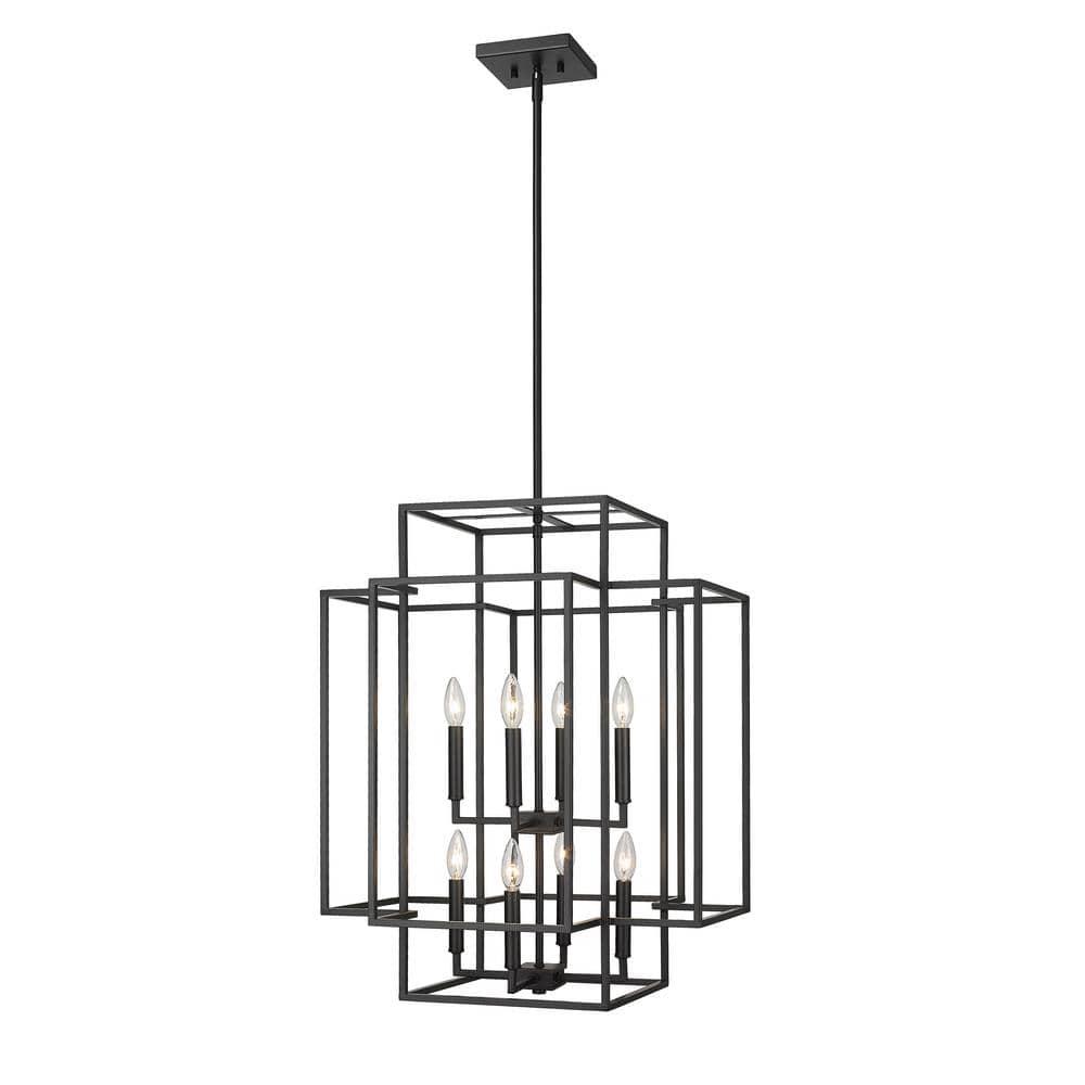Z-Lite Titania 8 - Light Chandelier in  Matte Black