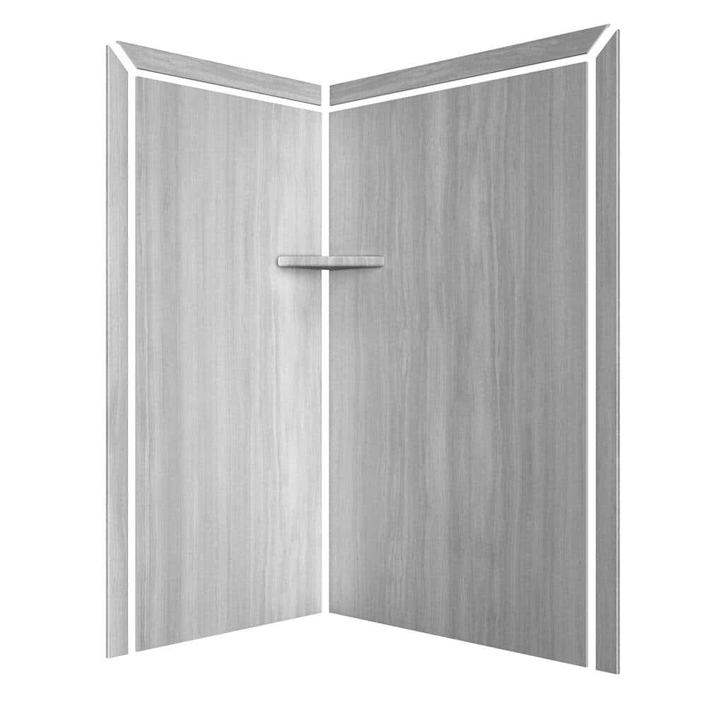 FlexStone Elegance 2-Panel 48"W x 36"D x 80"H Corner Shower Surround