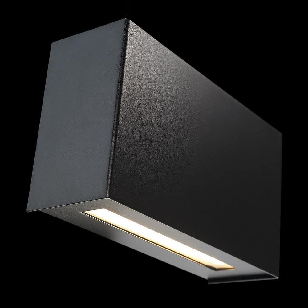 Black Aluminum Dimmable Direct Wired Electric Sconce