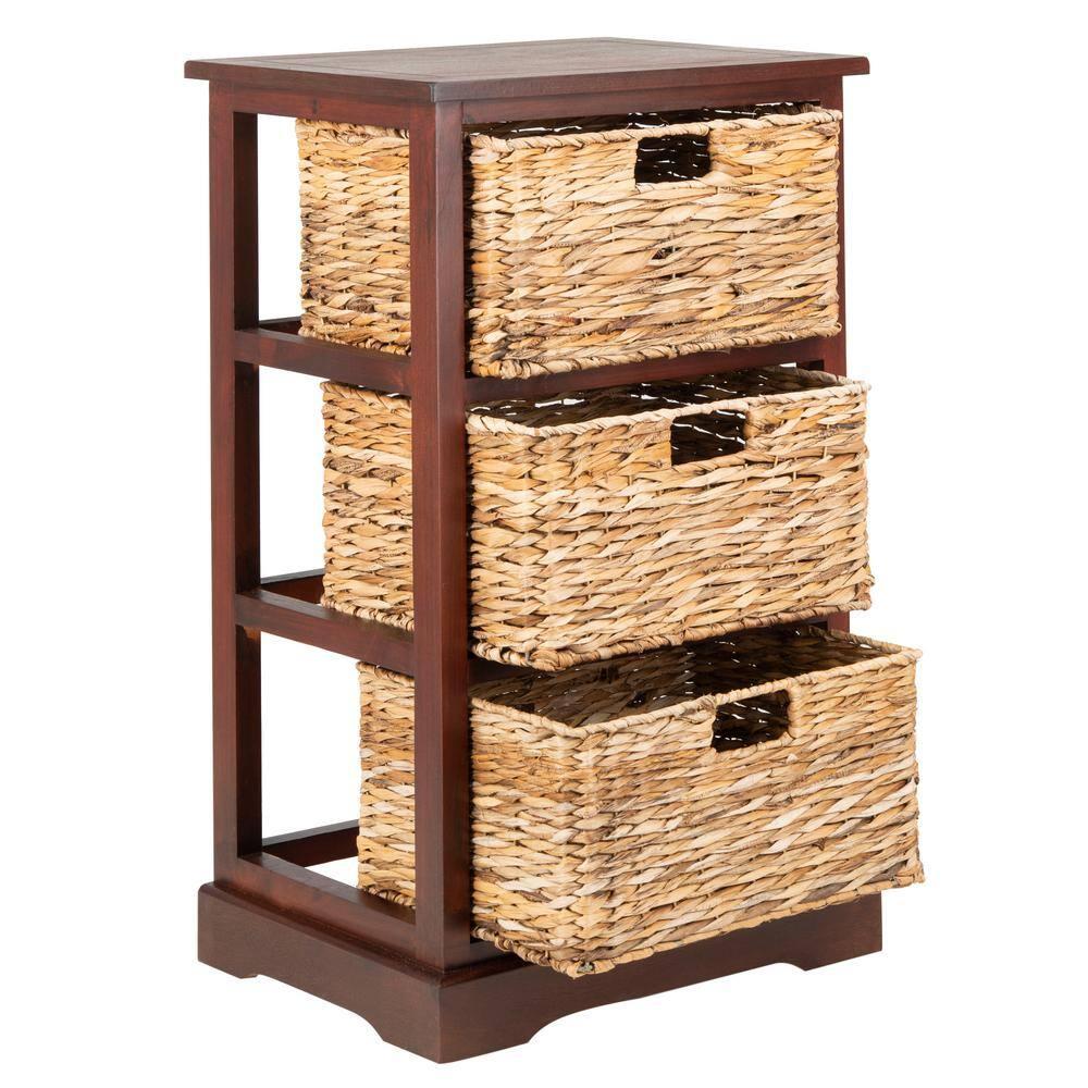 Halle Storage Side Table - AMH5738 - Cherry - Safavieh Couture