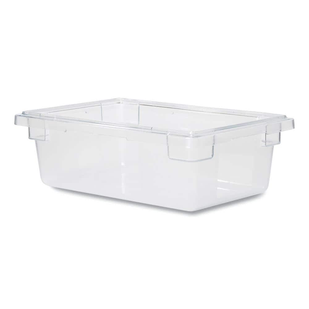 Rubbermaid Commercial Food/Tote Boxes, 3.5 gal, 18 x 12 x 6, Clear, Plastic