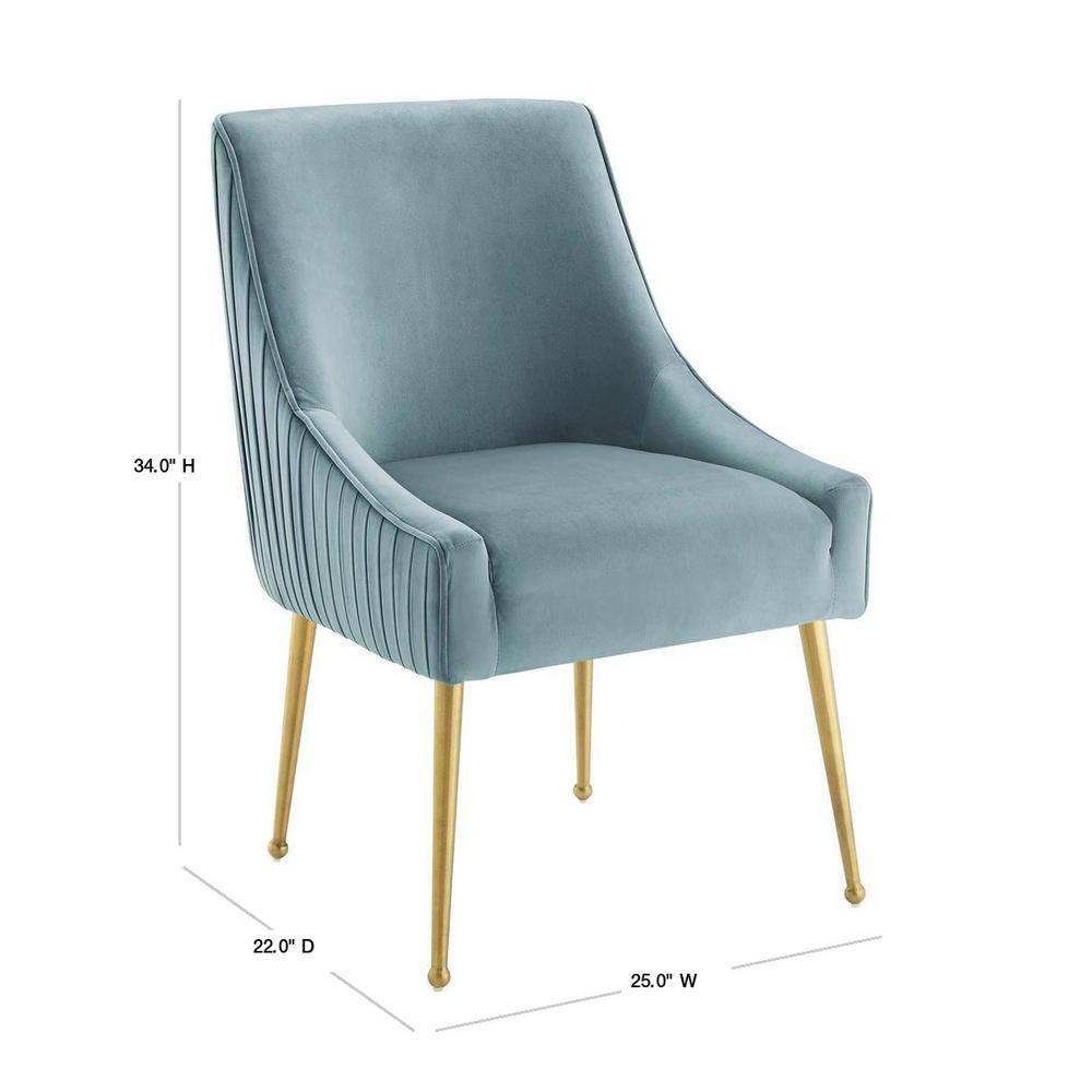 Discern Pleated Back Upholstered Performance Velvet Dining Chair by Modway