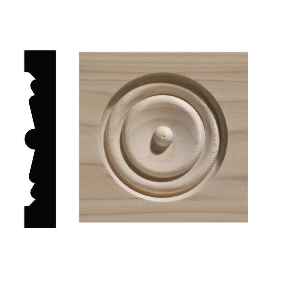 4.5'' H x 4.5'' W x 0.82'' D Wood Rosette Applique
