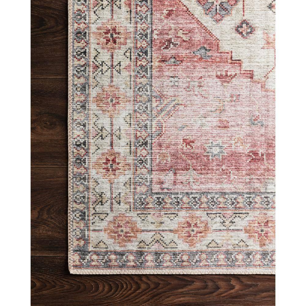 Loloi II Skye Collection SKY-02 Ivory/Berry 6'-0" x 6'-0" Round Area Rug