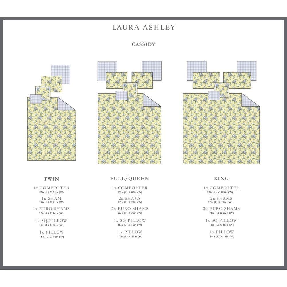Laura Ashley Laura Ashley Cassidy Floral Yellow Cotton Comforter Bonus Set