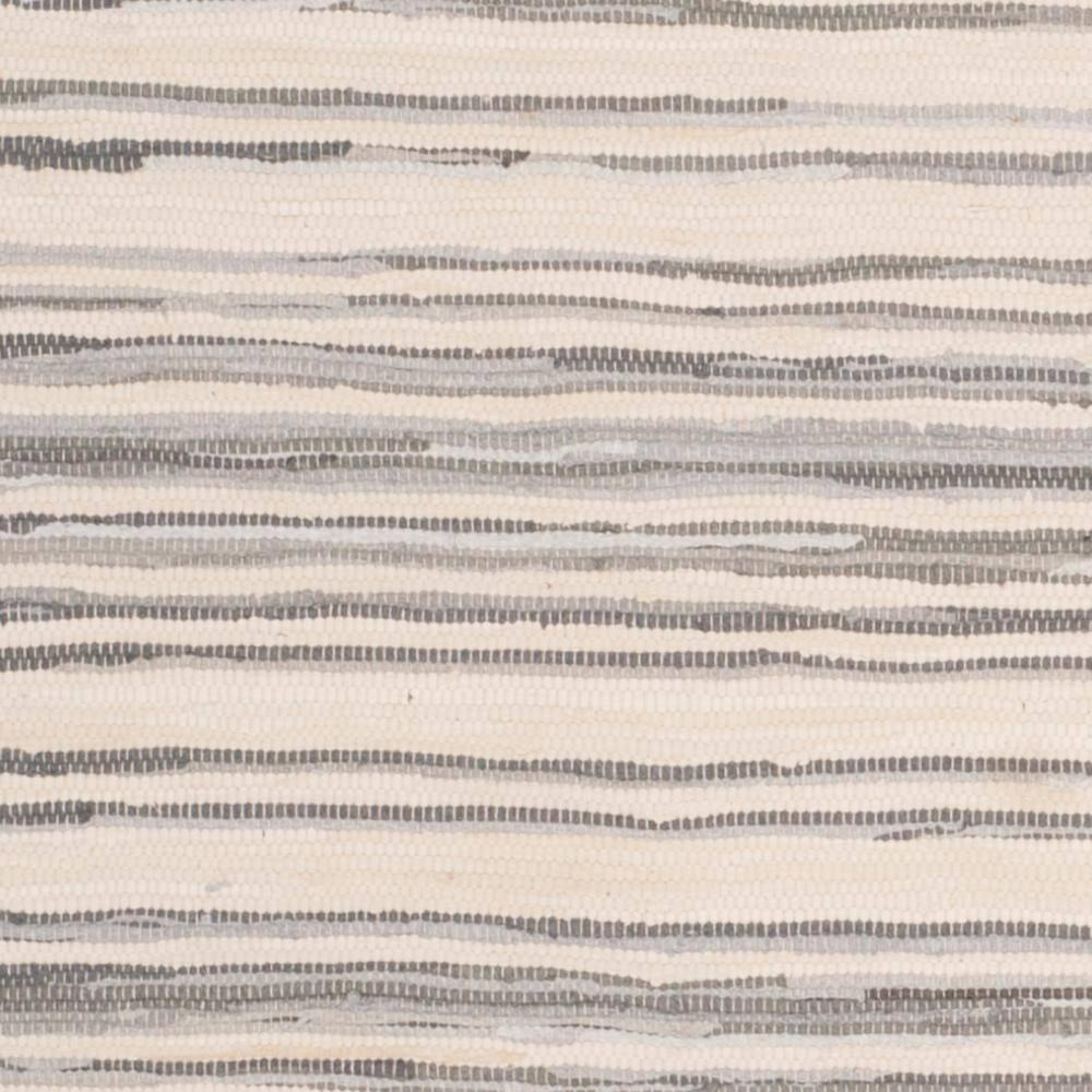 SAFAVIEH Rag Benton Striped Cotton Runner Rug, Ivory/Grey, 2'3" x 5'