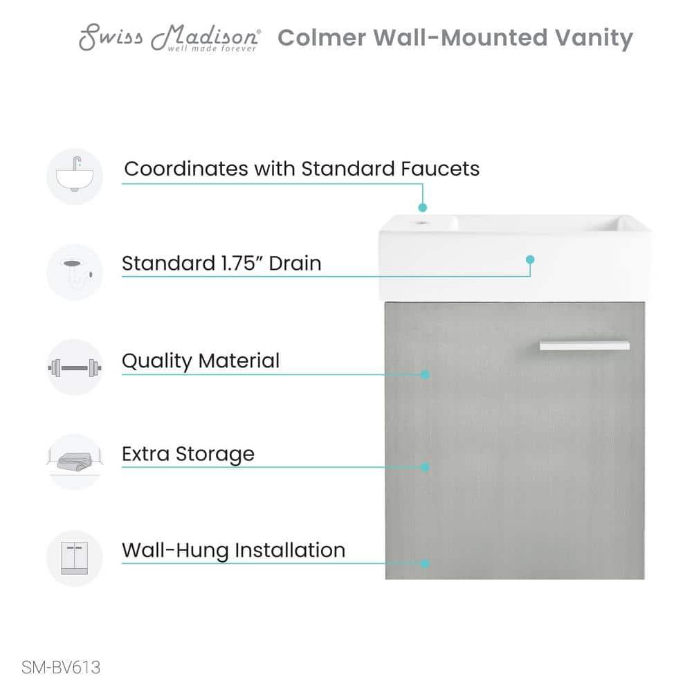 Colmer 18" Wall-Mounted Bathroom Vanity