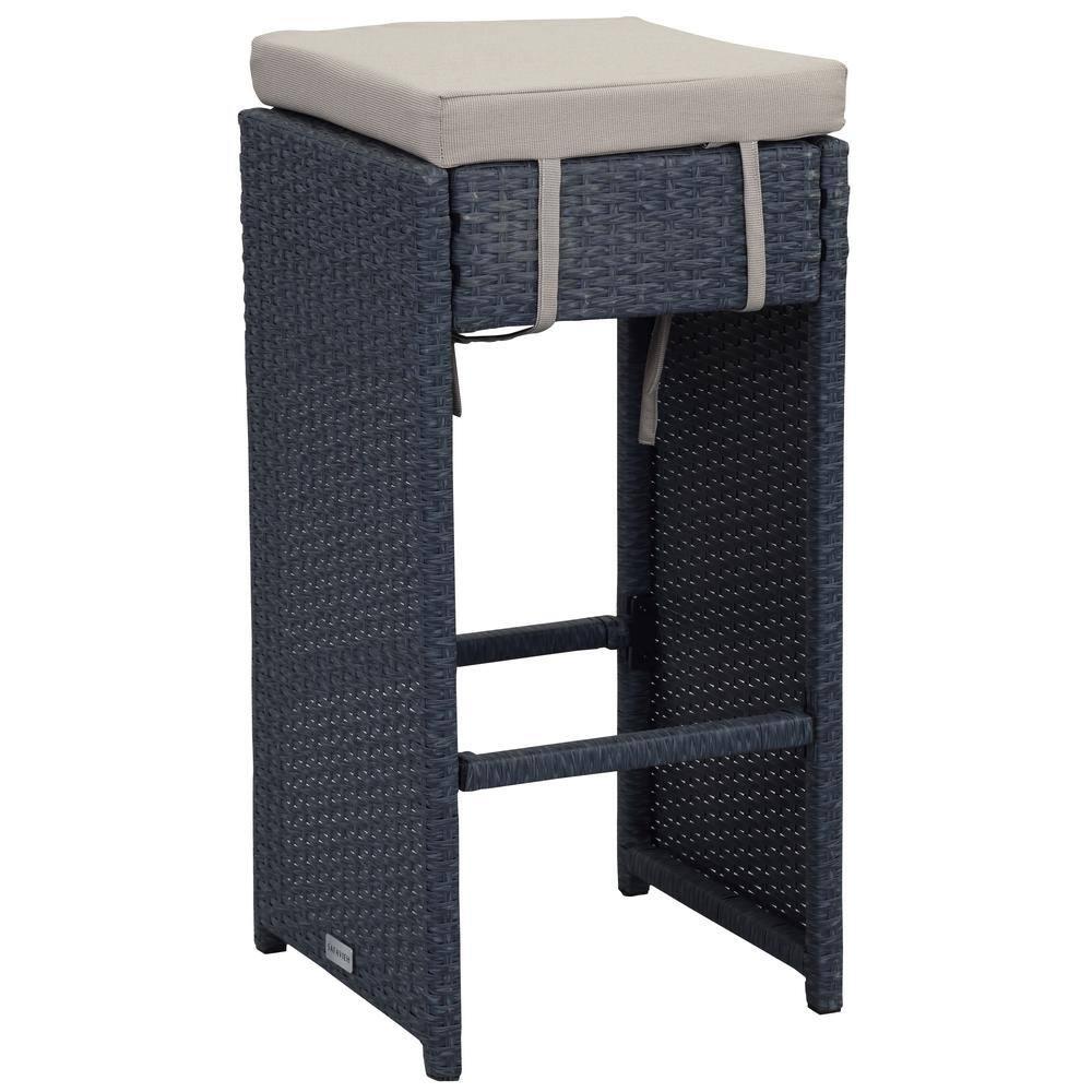 Sanders Bar Set - Indoor/Outdoor - PAT2502 - Titanium/Sand - Safavieh