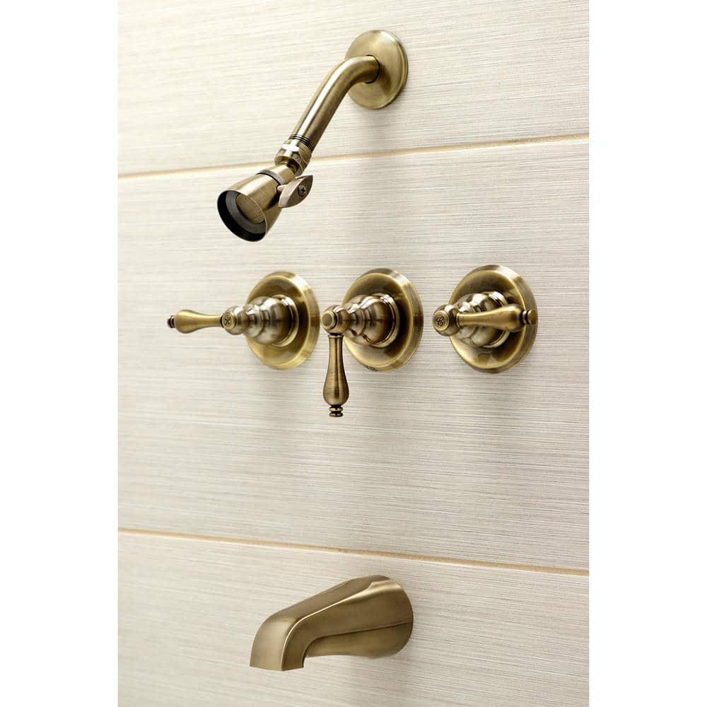 Kingston Brass Kingston Brass Victorian Triple-Handle Tub and Shower Faucet KB235AX