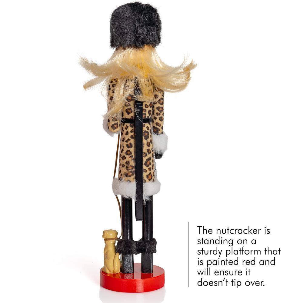 Ornativity Shopping Lady Christmas Wooden Nutcracker - 15 in